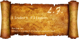 Lindert Filemon névjegykártya